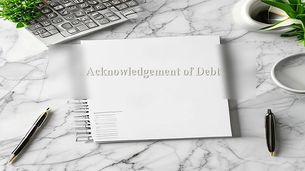 Photograph representing Acknowledgement of Debt
