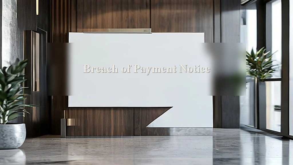 Photograph representing Breach of Payment Notice