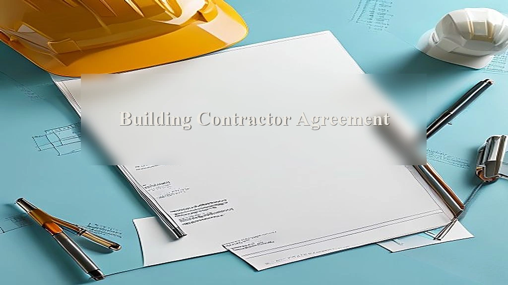 Photograph representing Building Contractor Agreement