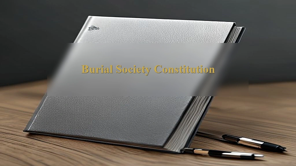 Photograph representing Burial Society Constitution