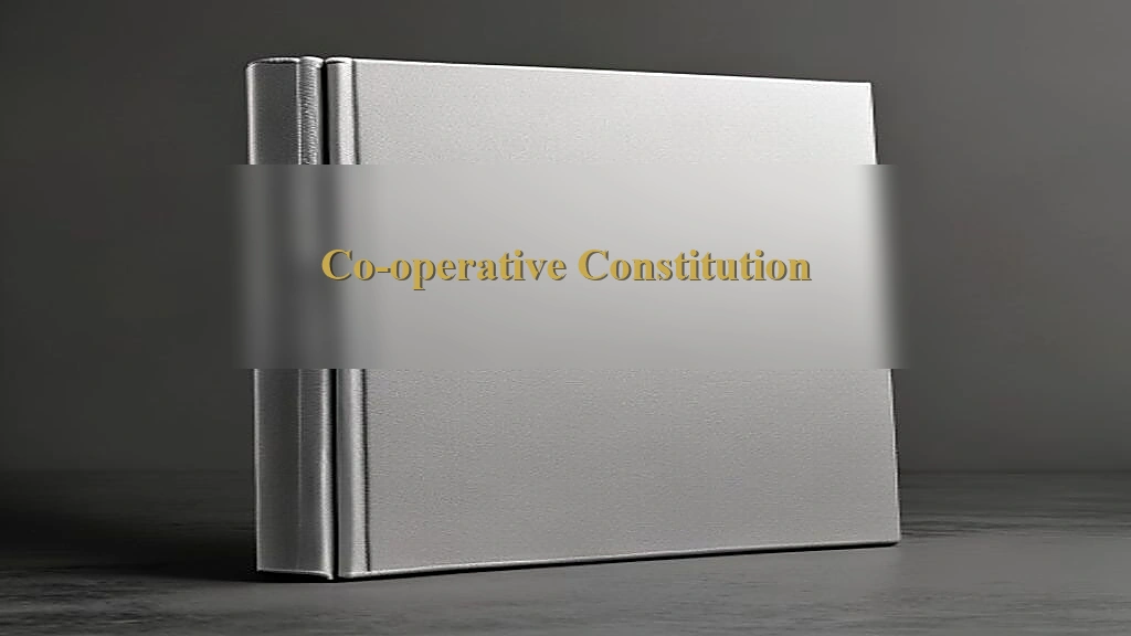 Photograph representing Co-operative Constitution
