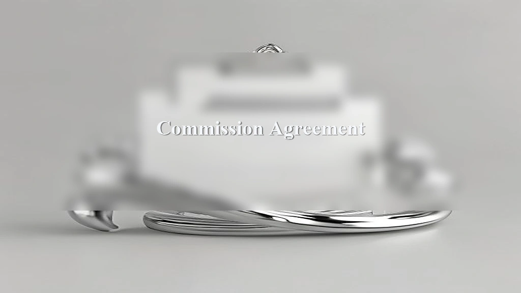 Photograph representing Commission Agreement