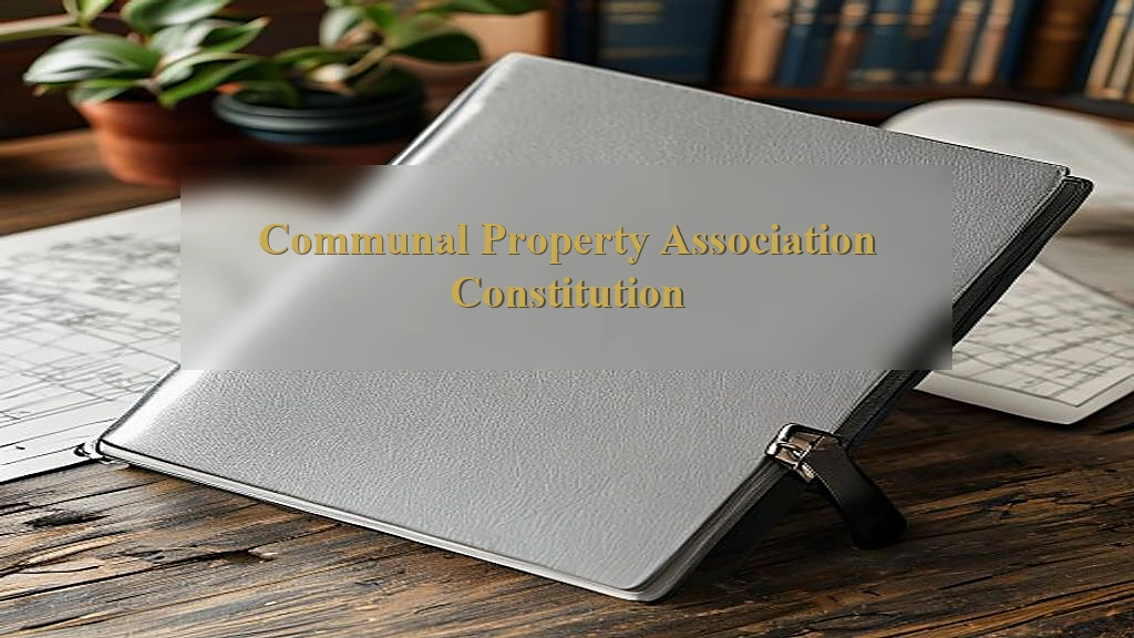 Photograph representing Communal Property Association Constitution
