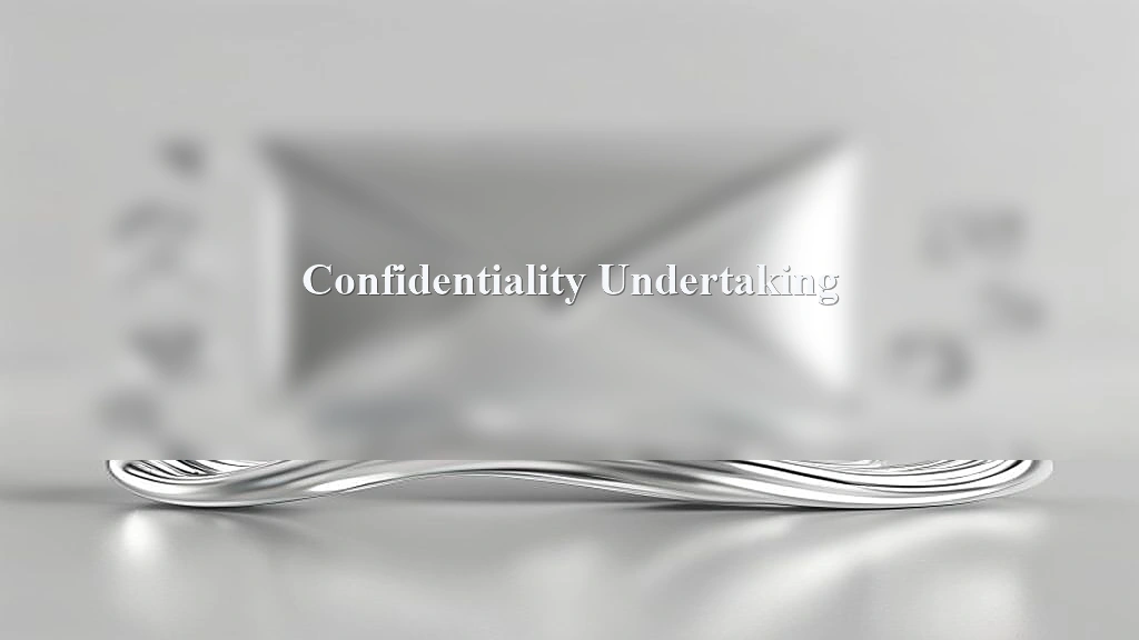 Photograph representing Confidentiality Undertaking