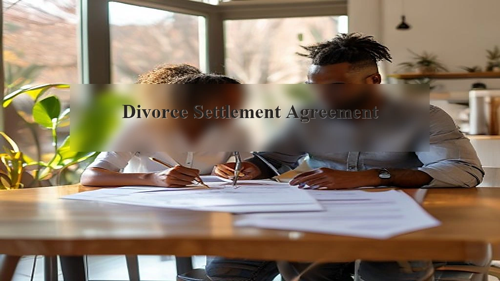 Photograph representing Divorce Settlement Agreement