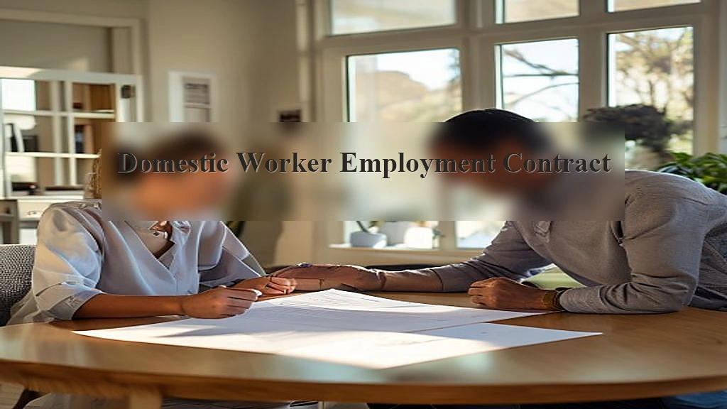 Photograph representing Domestic Worker Employment Contract