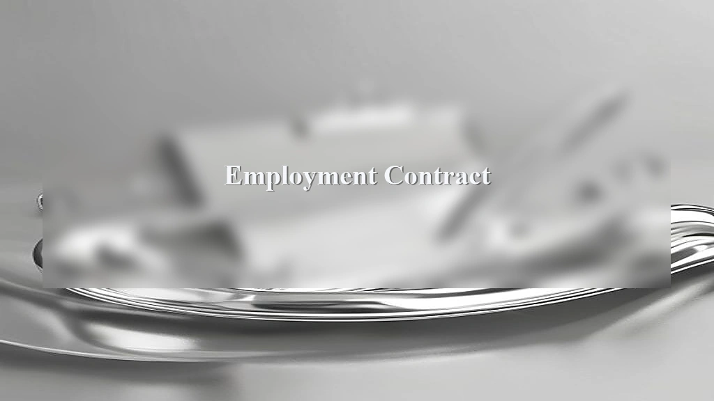 Photograph representing Employment Contract