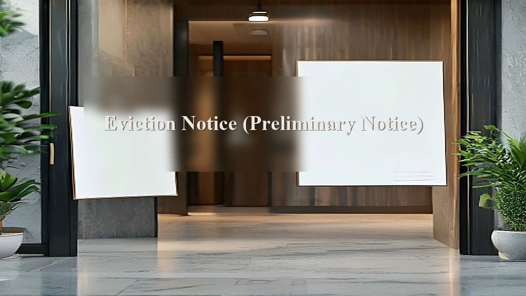 Photograph representing Eviction Notice (Preliminary Notice)
