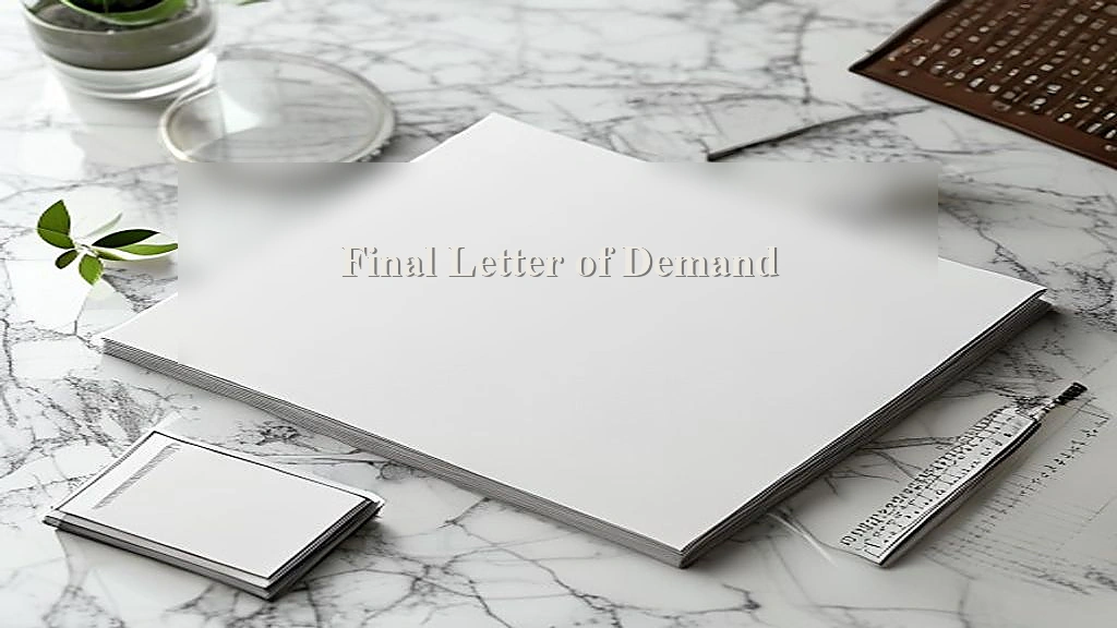 Photograph representing Final Letter of Demand