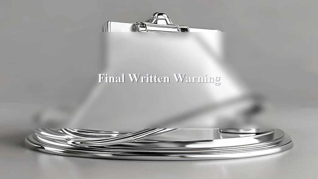 Photograph representing Final Written Warning