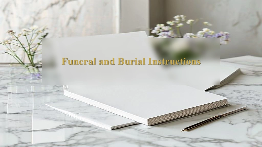 Photograph representing Funeral and Burial Instructions