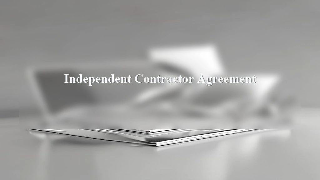 Photograph representing Independent Contractor Agreement