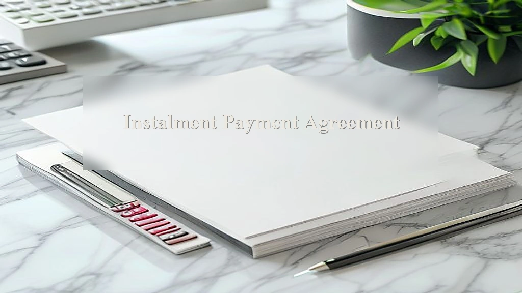 Photograph representing Instalment Payment Agreement