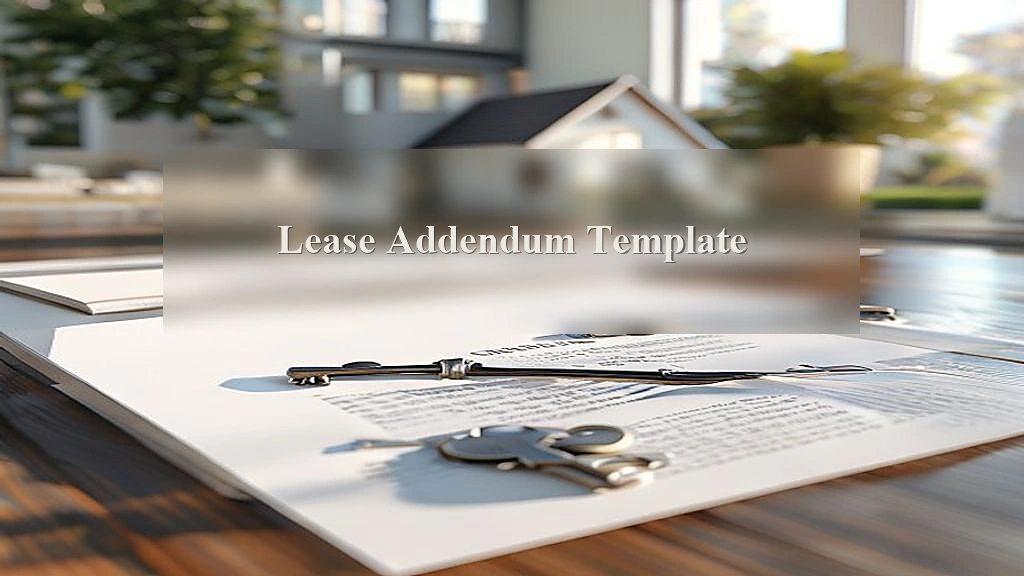 Photograph representing Lease Addendum Template