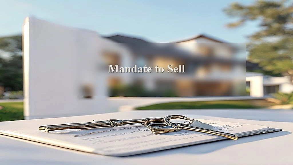 Photograph representing Mandate to Sell
