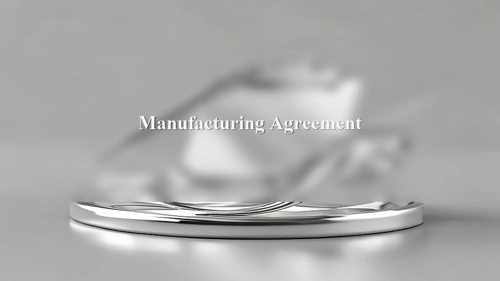 Photograph representing Manufacturing Agreement