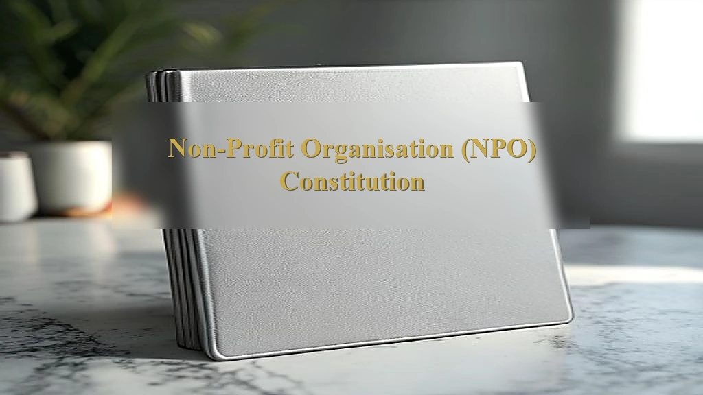 Photograph representing Non-Profit Organisation (NPO) Constitution