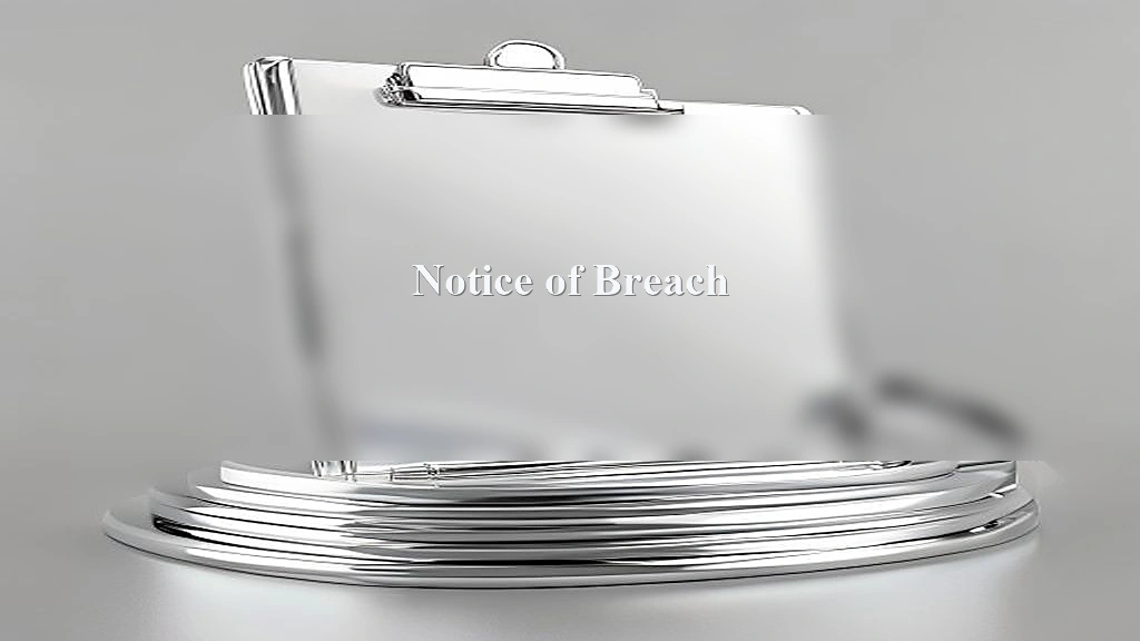 Photograph representing Notice of Breach