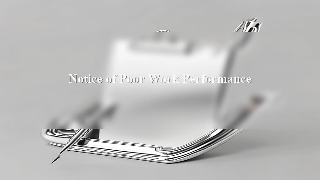 Photograph representing Notice of Poor Work Performance