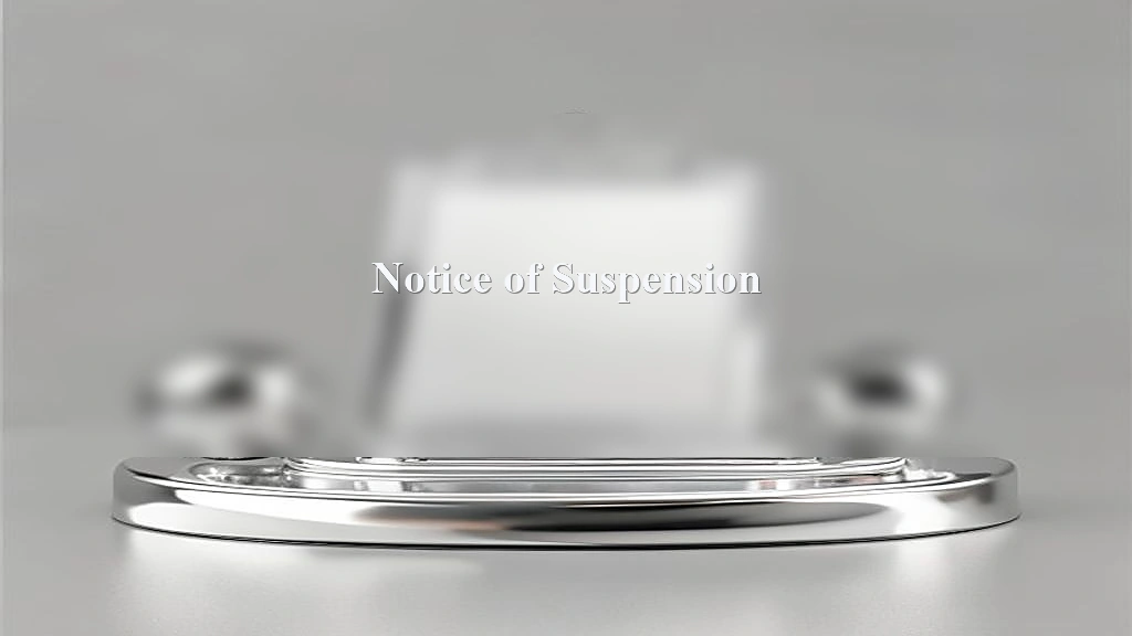 Photograph representing Notice of Suspension