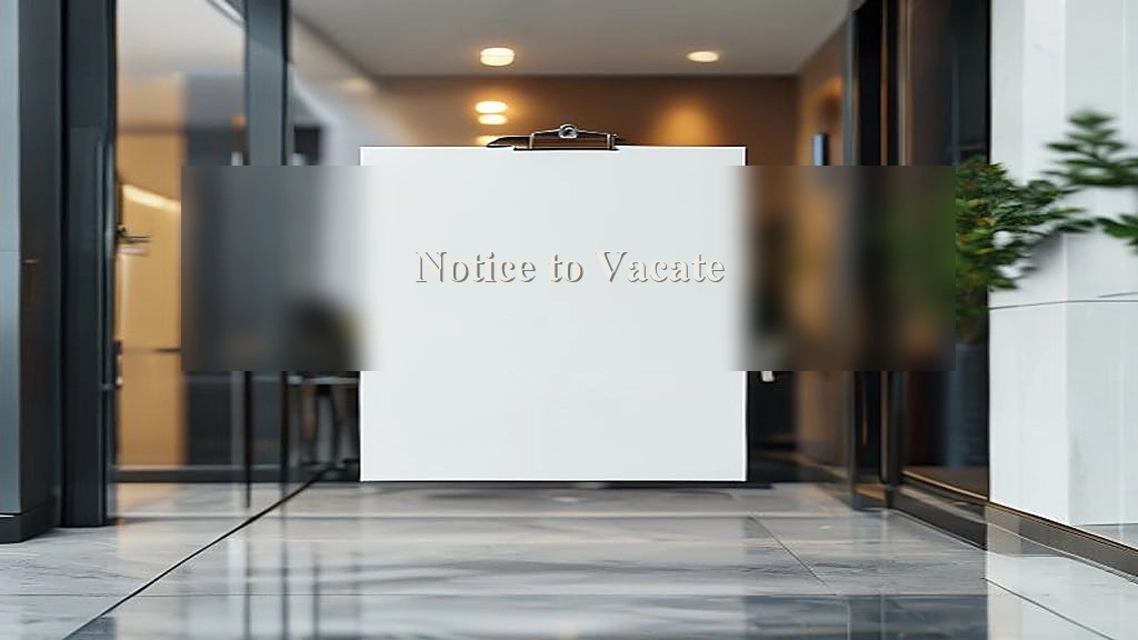 Photograph representing Notice to Vacate