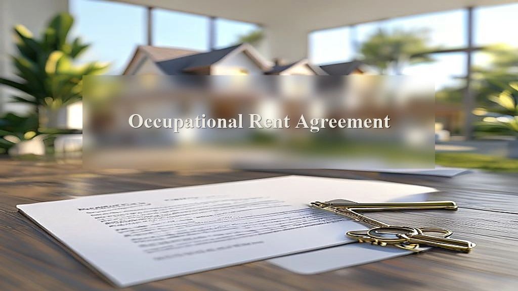 Photograph representing Occupational Rent Agreement