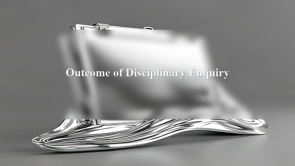 Photograph representing Outcome of Disciplinary Enquiry