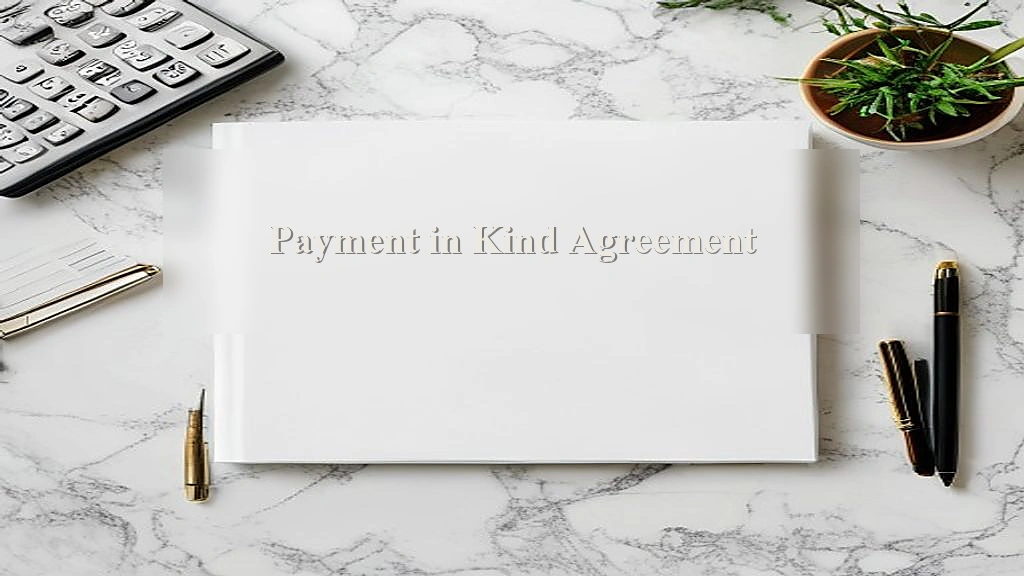 Photograph representing Payment in Kind Agreement