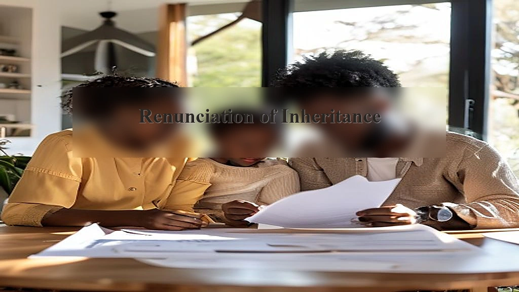 Photograph representing Renunciation of Inheritance