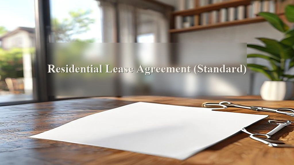 Photograph representing Residential Lease Agreement (Standard)