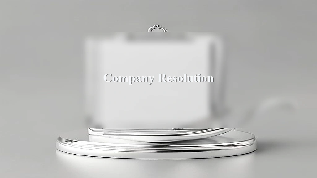 Gold and black legal document card image for Company Resolution.