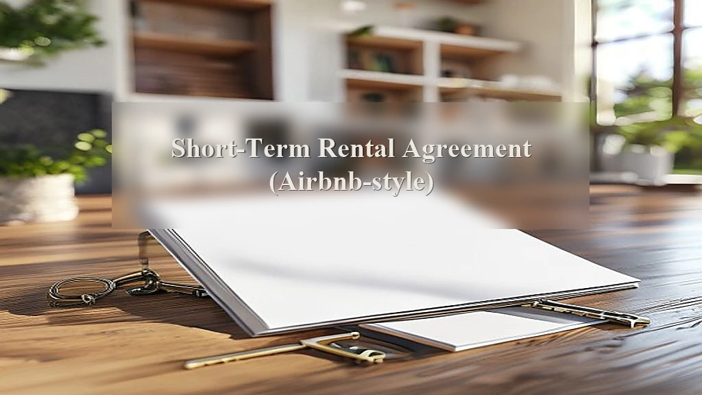 Photograph representing Short-Term Rental Agreement (Airbnb-style)