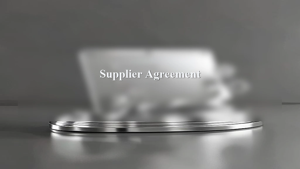 Photograph representing Supplier Agreement