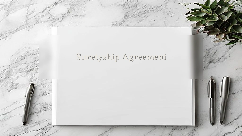 Photograph representing Suretyship Agreement