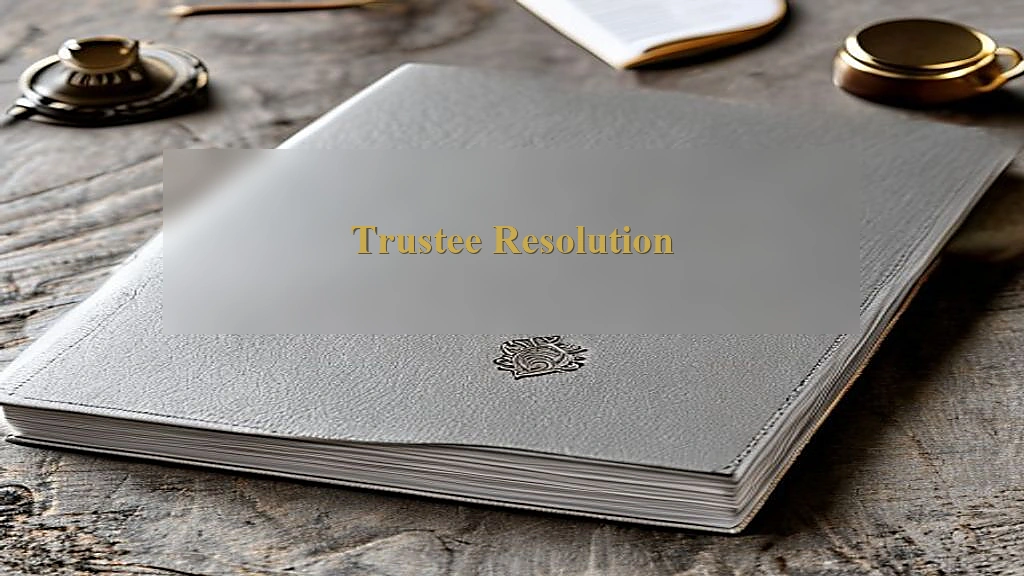 Photograph representing Trustee Resolution