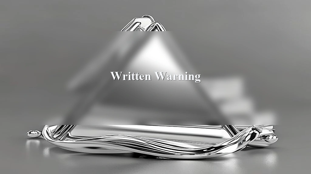 Photograph representing Written Warning